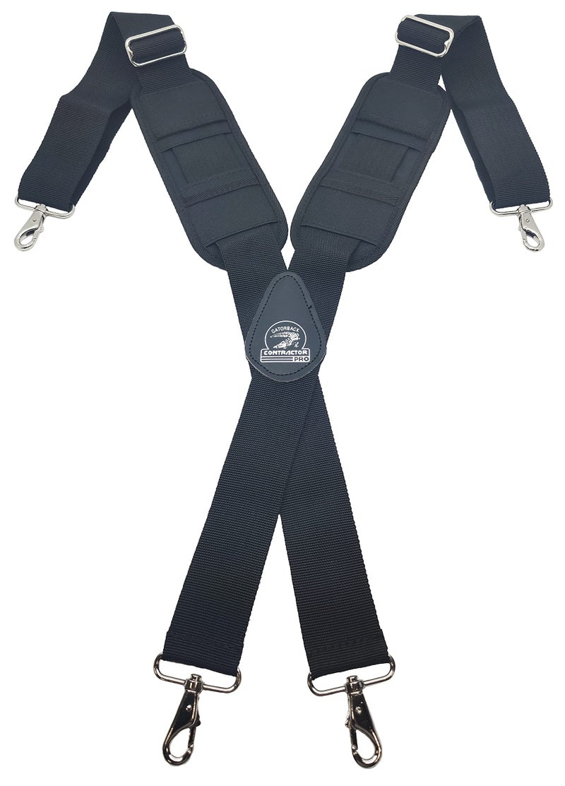 Gatorback B606 Molded Air Channel Suspenders w/Spring Hooks. Extreme Comfort and Support for your Tool belt. Made by Contractor Pro - Image 1